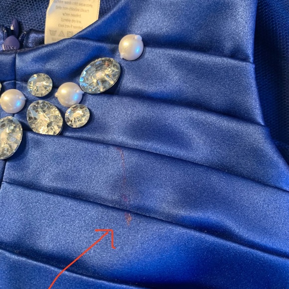 Gymboree royal blue holiday dress with jewels size 5 - Picture 4 of 8